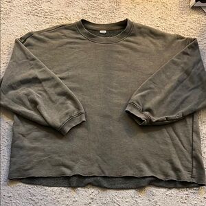 AERIE Army green  Crewneck Sweatshirt